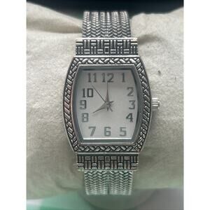 Accutime Silver Tone Women’s Cuff Watch